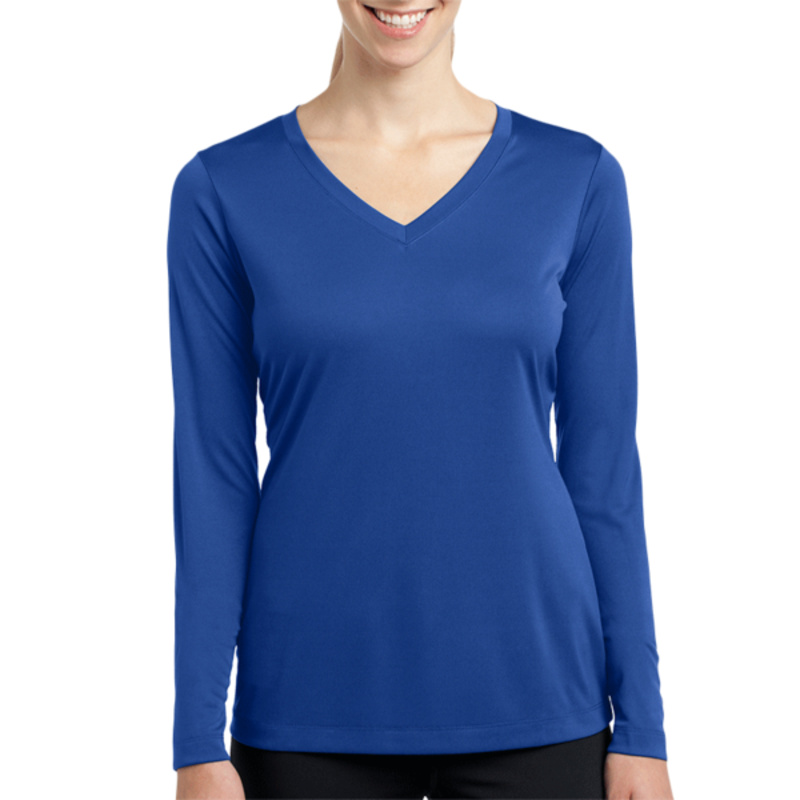Sport Tek Ladies Long Sleeve PosiCharge Competitor V-Neck Tee Thumbnail